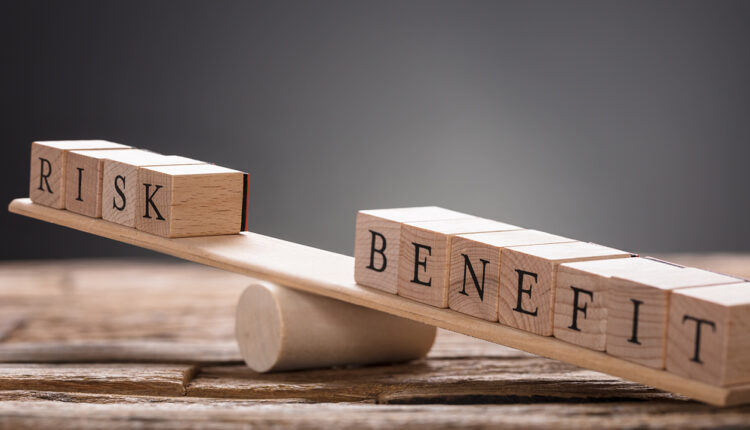 Risk versus benefits scale