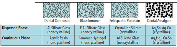 Microstructures for several restorative materials