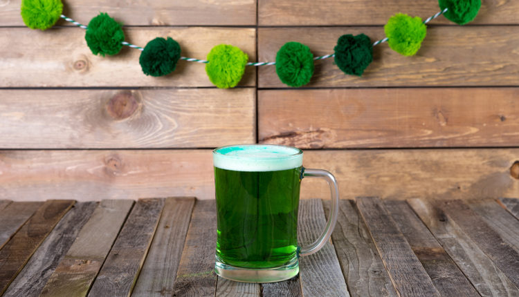Green beer on St. Patrick's Day