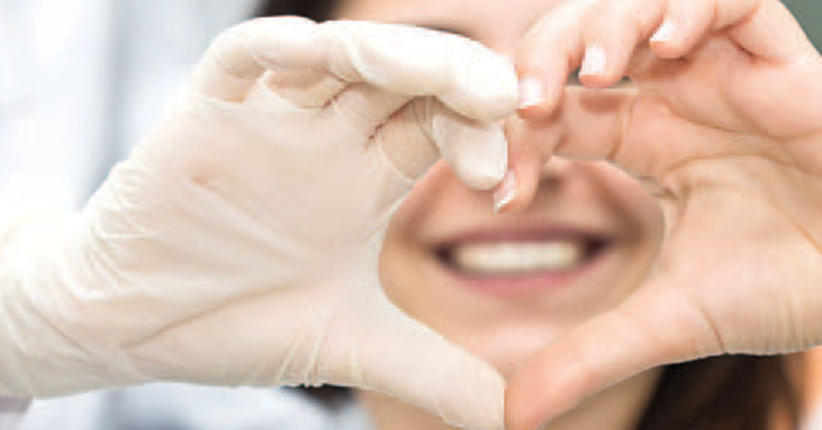 Clinician making a heart.