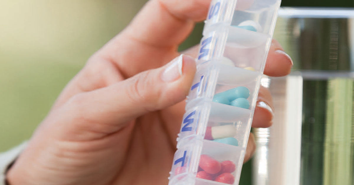 Man holding medication