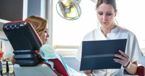 Clinician with patient