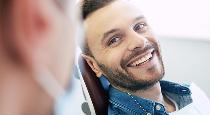 male patient smiling