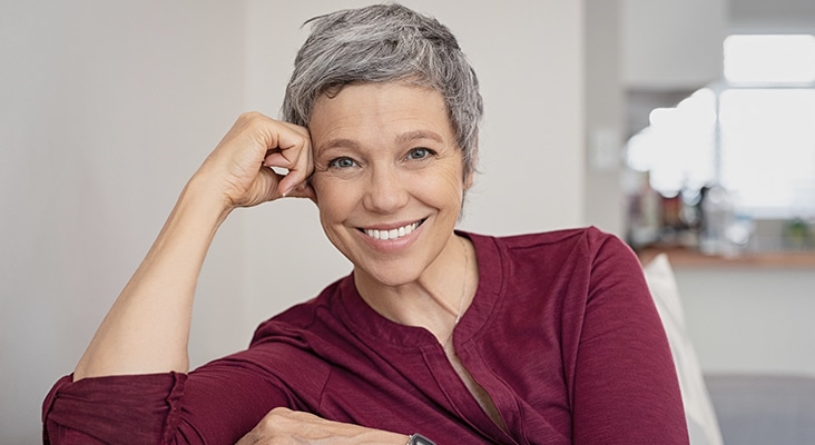 elderly woman smiling