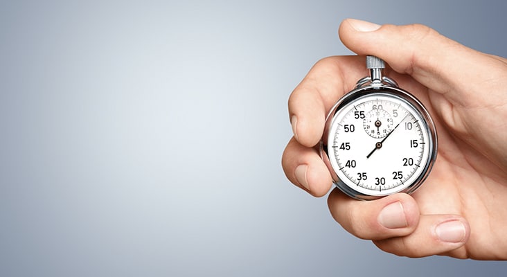 Close-up Stopwatch in Human Hand, Timer