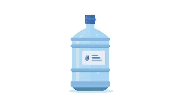 Water bottle vector cartoon illustration