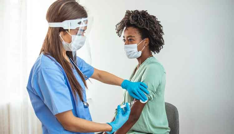 Vaccine and pandemics stills with people on a clinic environment