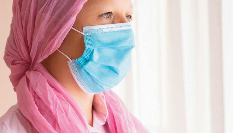 woman wearing mask