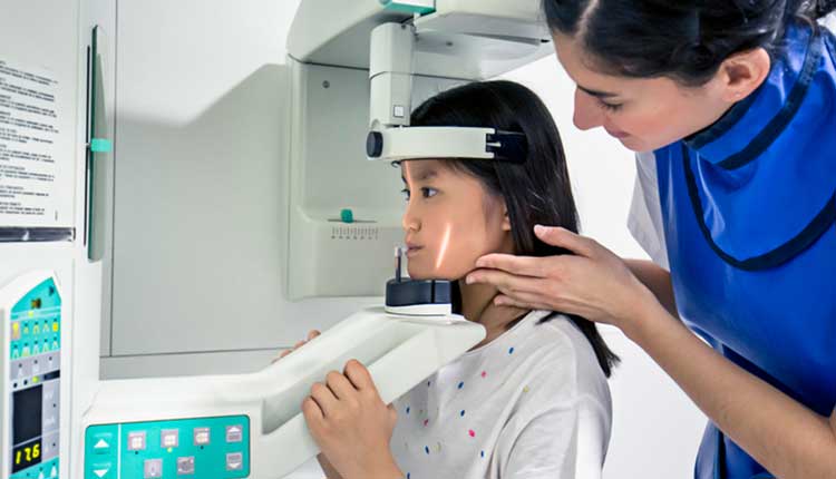 girl getting x-rays