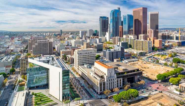 Los Angeles, California, USA Downtown Aerial Cityscape
