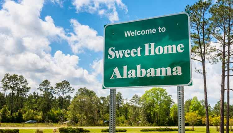 Welcome to Sweet Home Alabama Road Sign in Alabama USA