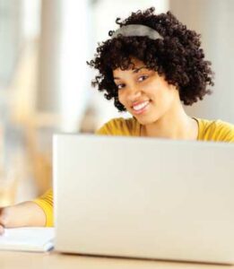 woman at computer