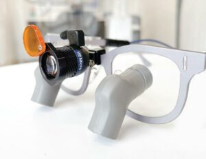 FIGURE 2. Infinity VUE loupes are custom built to clinician’s unique specifications.