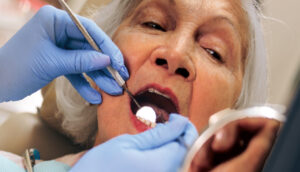 close up of dental exam