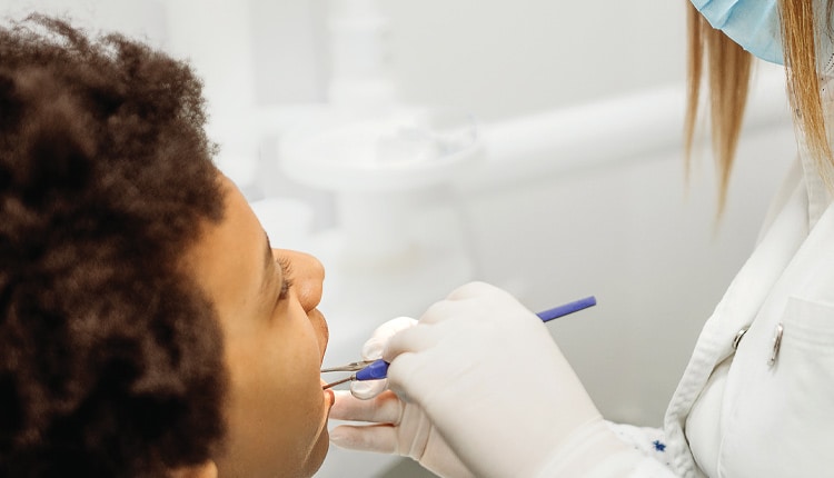 Child at dentist